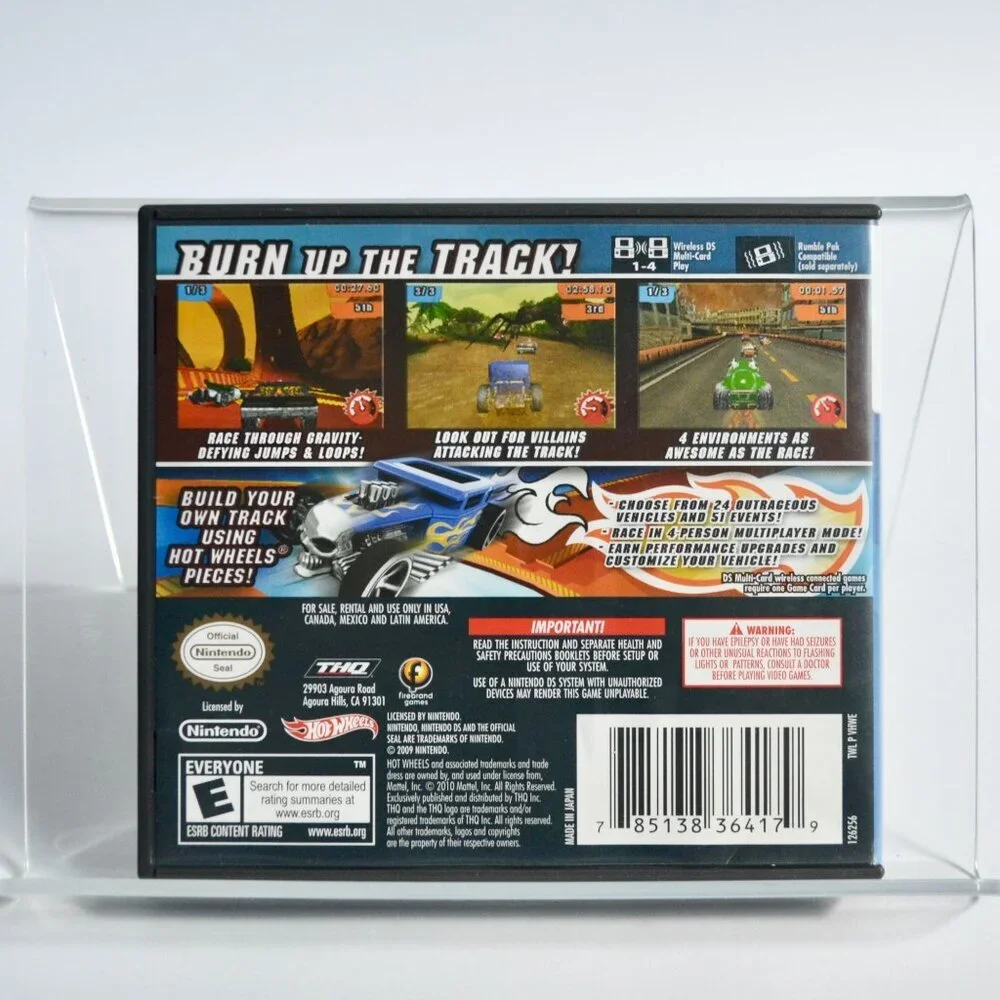 Nintendo DS Hot Wheels Track Attack Video Game Disc Case & Manual